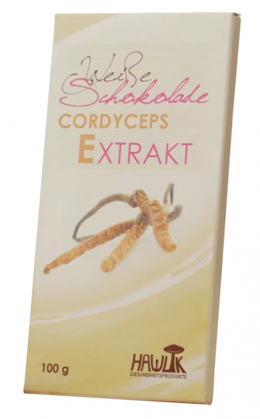 HAWLIK Weiße Schokolade mit Cordyceps Extrakt