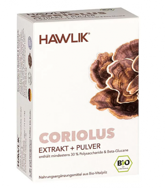 HAWLIK Bio Coriolus Extrakt + Pulver Kapseln