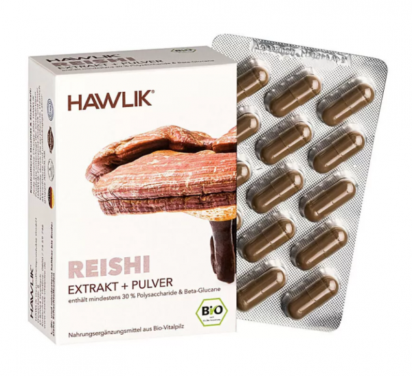 HAWLIK Bio Reishi Extrakt + Pulver Kapseln