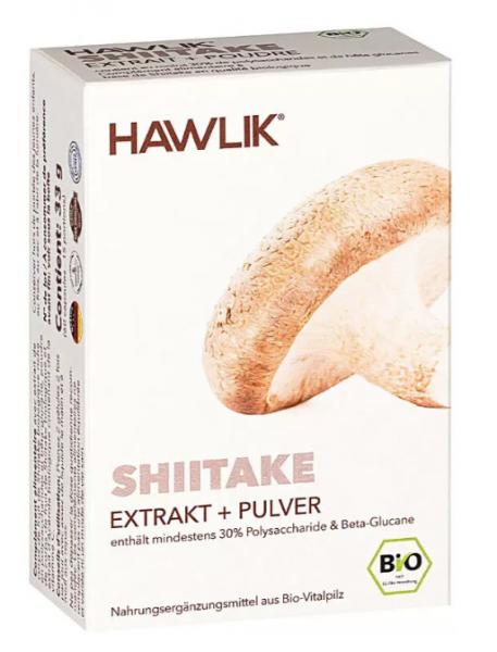 HAWLIK Bio Shiitake Extrakt + Pulver Kapseln