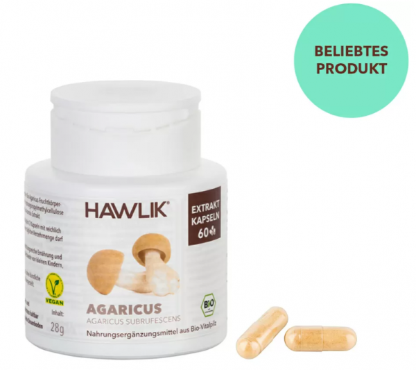 HAWLIK Bio Agaricus Extrakt Kapseln