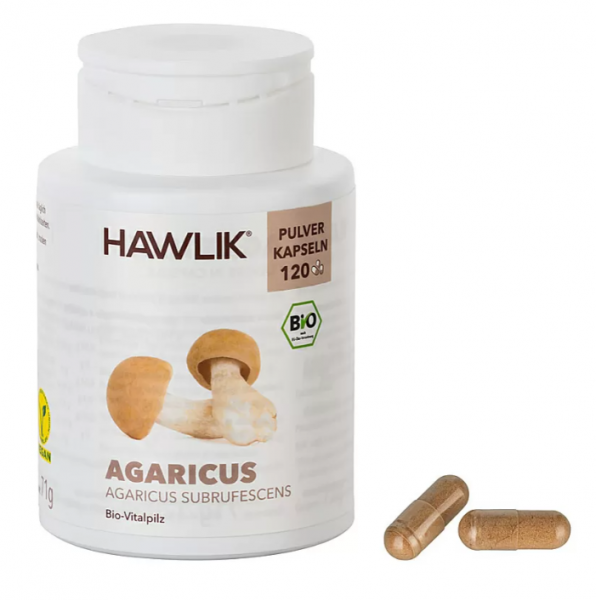 HAWLIK Bio Agaricus Pulver Kapseln