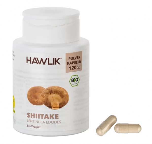 HAWLIK Bio Shiitake Pulver Kapseln