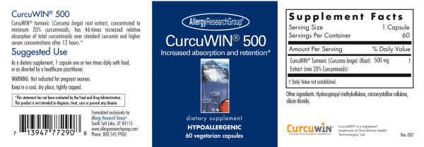 Allergy Research Group - CurcuWIN® 500 (60 veg. Kapseln)